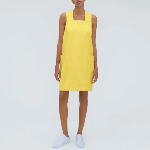 Everlane Cross Back Apron Mini Dress Sz M - Picture 1 of 12